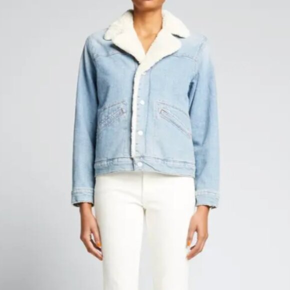 LIKE NEW | MOTHER  | the off-the-grid sherpa bomber jacket | Large - Picture 1 of 7